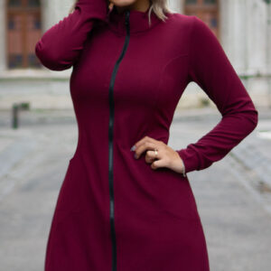 Vestido/Tapado Isis guinda cod31354